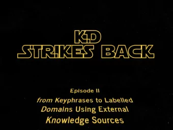 1  WHAT  L-KD ( Labelled-KD ): tool for keyphrase clustering and  labelling  Extension of KD:
