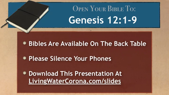 genesis 12 1 9