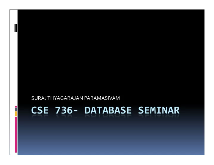 suraj thyagarajan paramasivam data integration and