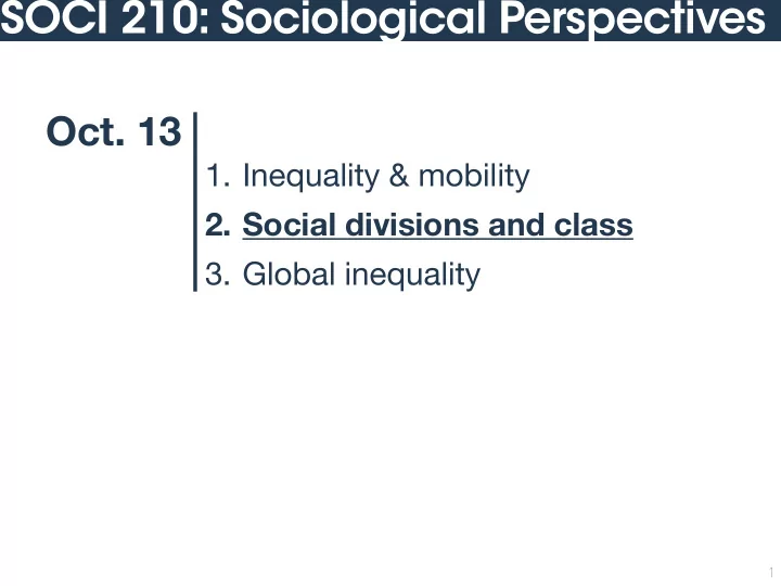 soci 210 sociological perspectives