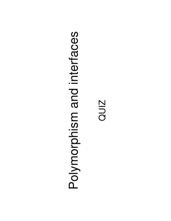 Polymorphism and interfaces  QUIZ  QUIZ  Definition of Interface  Which lines are legal  public