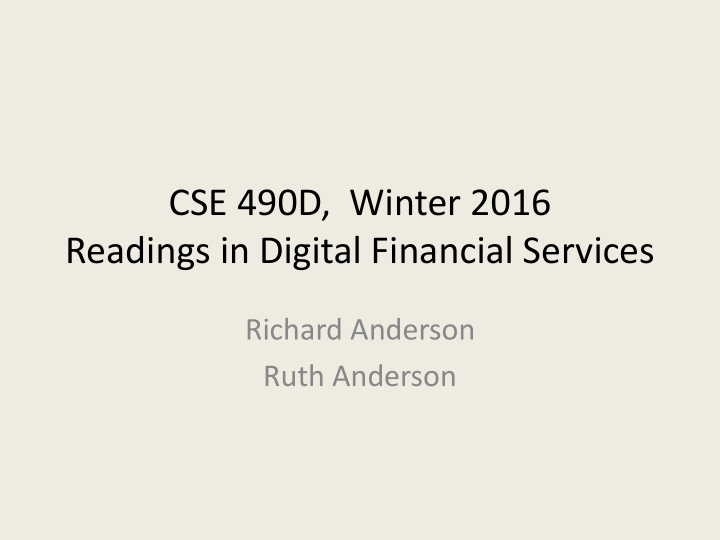 readings in digital financial services