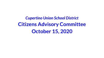 Citizens Advisory Committee  October 15, 2020  Agenda  I.  Opening Remarks (5 minutes)  II.