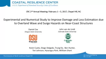 Experimental and Numerical Study to Improve Damage and Loss Estimation due  to Overland Wave and