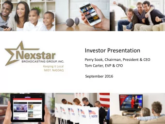 Safe Harbor  Forward-Looking Statements  This communication includes forward-looking statements. We