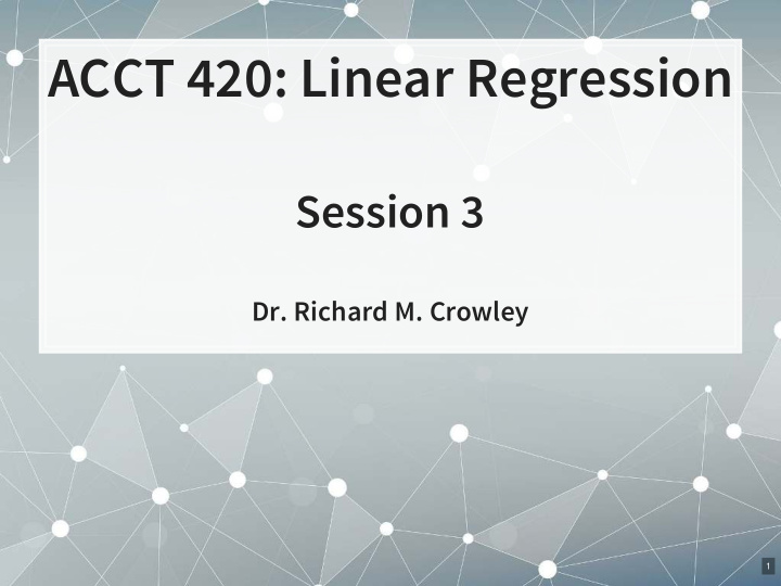 acct 420 linear regression