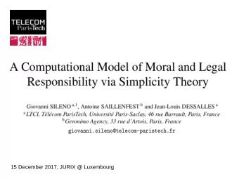 15 December 2017, JURIX @ Luxembourg with the (supposedly) near advent of autonomous artificial