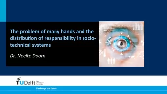 The  problem  of  many  hands  and  the    distribu4on  of