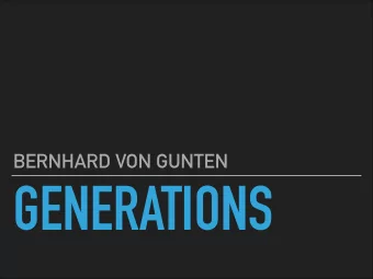 GENERATIONS  GENERATIONS  AGENDA  About me  Software Development Evolved  The Java Problem