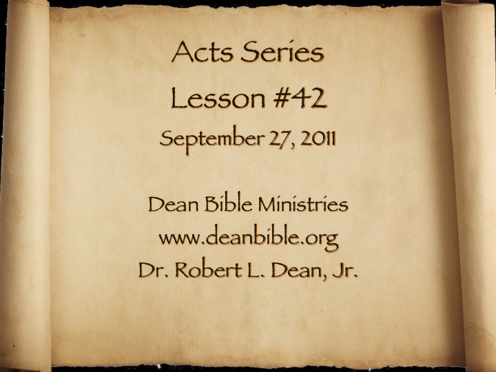acts series lesson 42