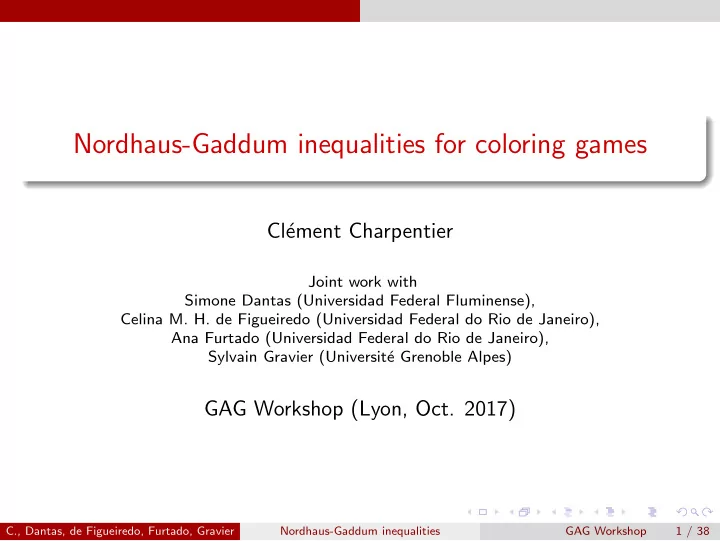 nordhaus gaddum inequalities for coloring games