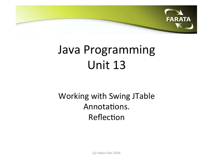 java programming unit 13