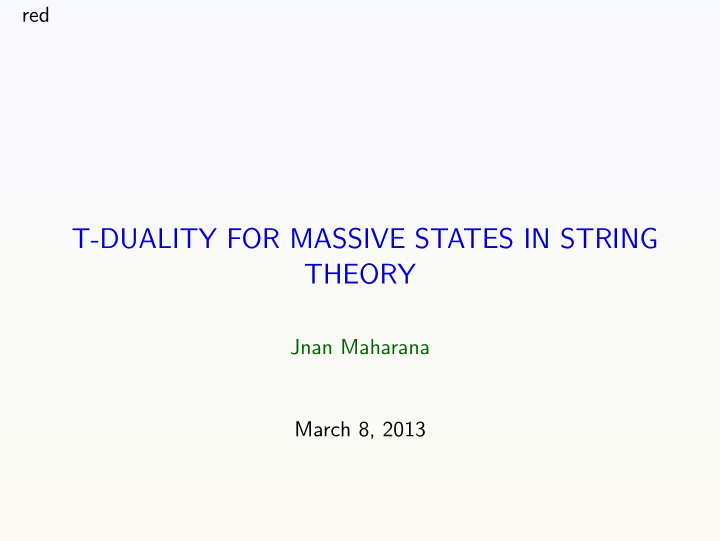 t duality for massive states in string theory