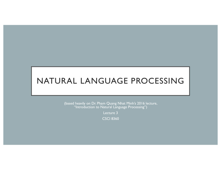 natural language processing