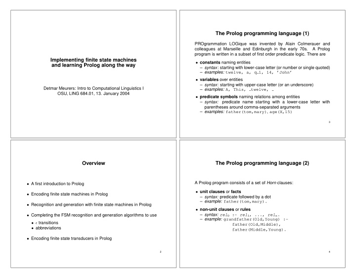 the prolog programming language 1