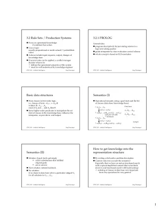 1 Discussion  And what about processing data?   In theory: describing knowledge by logic