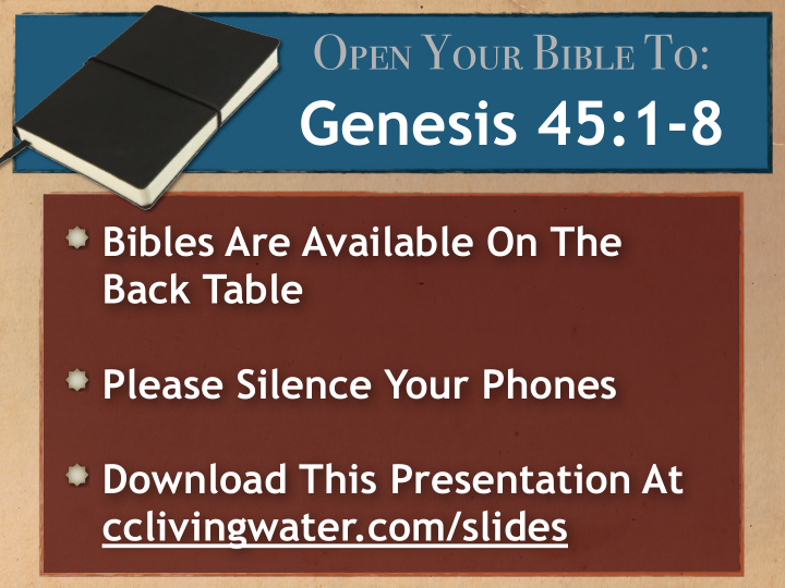 genesis 45 1 8