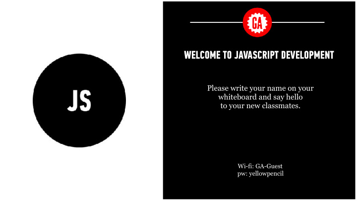 welcome to javascript development