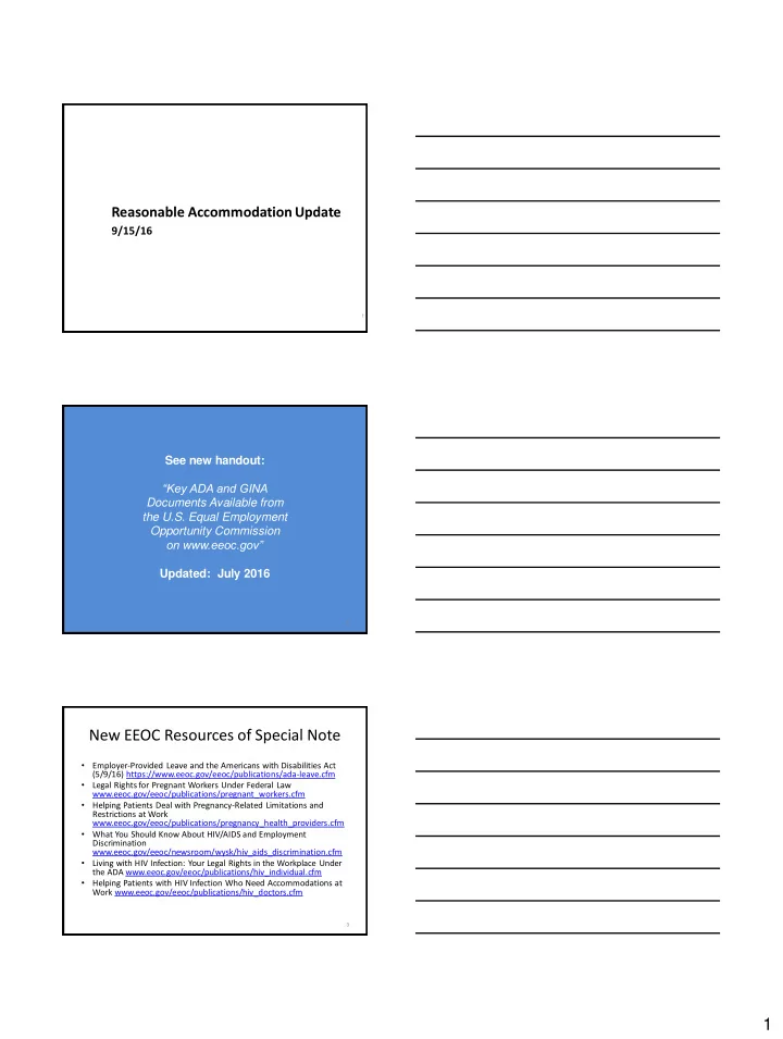 new eeoc resources of special note
