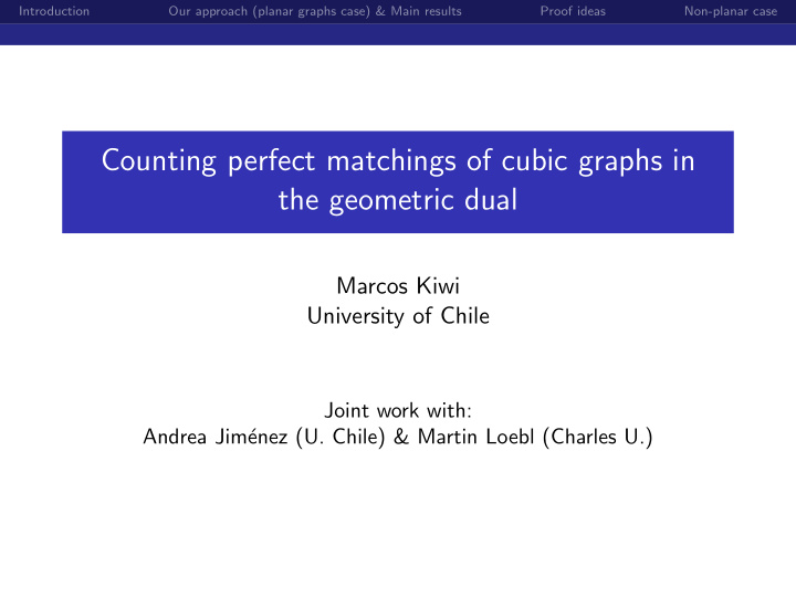 counting perfect matchings of cubic graphs in the