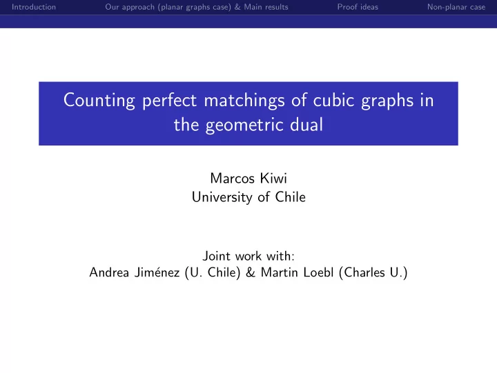 counting perfect matchings of cubic graphs in the