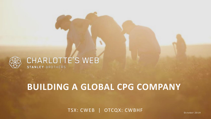 building a global cpg company