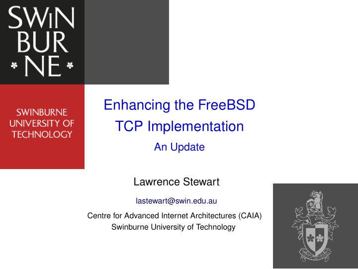 enhancing the freebsd tcp implementation