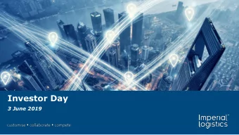 Investor Day  3 June 2019  1  Our path since unbundling  The strategic rationale for the unbundling