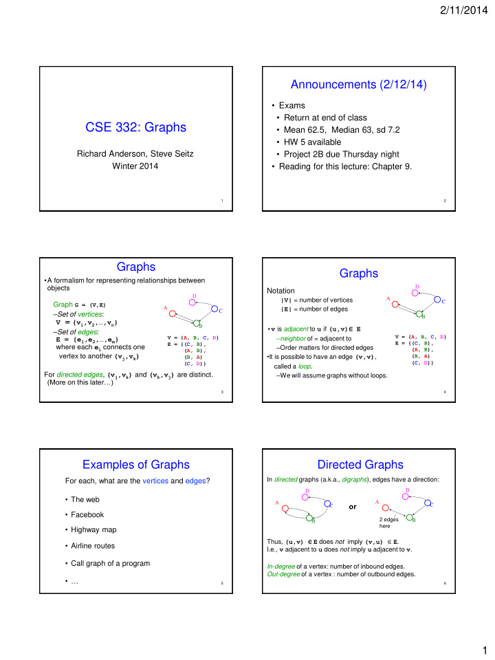 cse 332 graphs