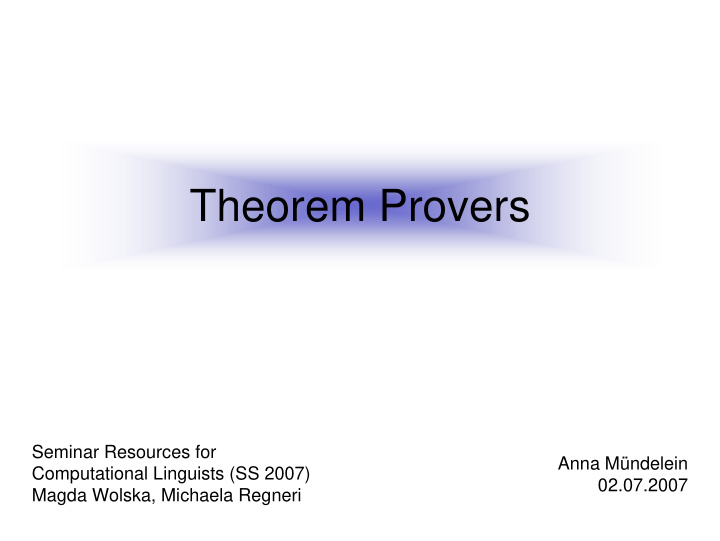 theorem provers