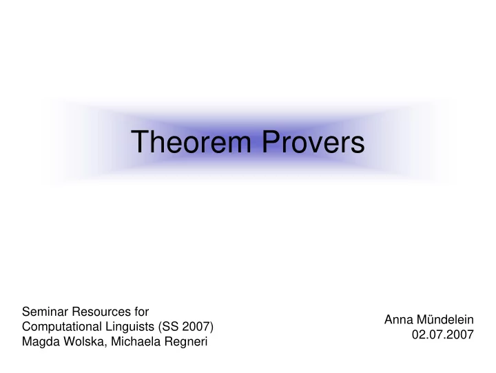 theorem provers