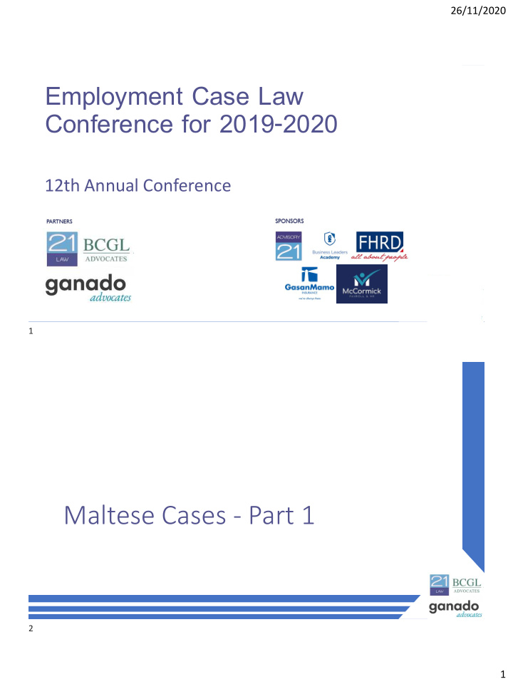 employment case law conference for 2019 2020