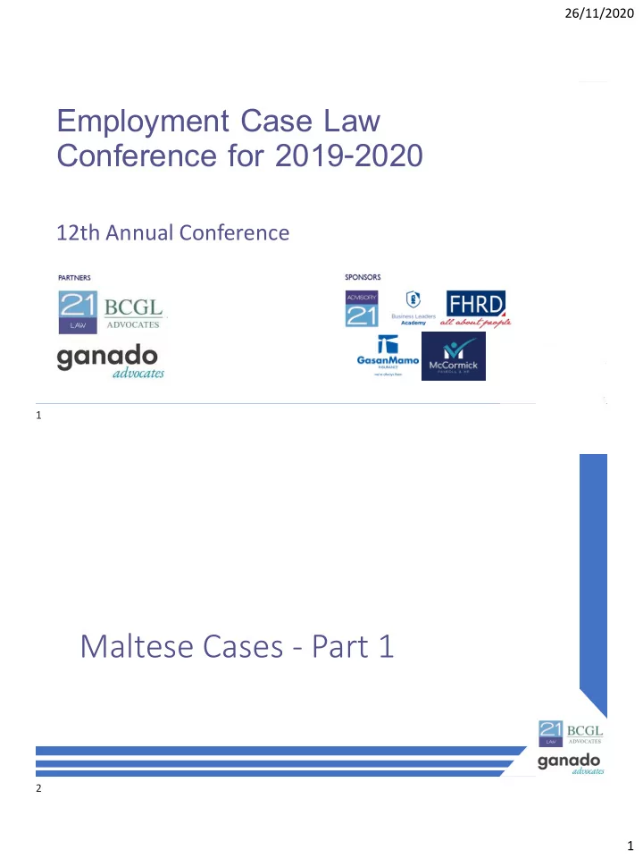 employment case law conference for 2019 2020