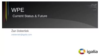 WPE  {  GParamSpec *pspec;  Current Status &amp; Future  /* Party code attribute */  pspec =