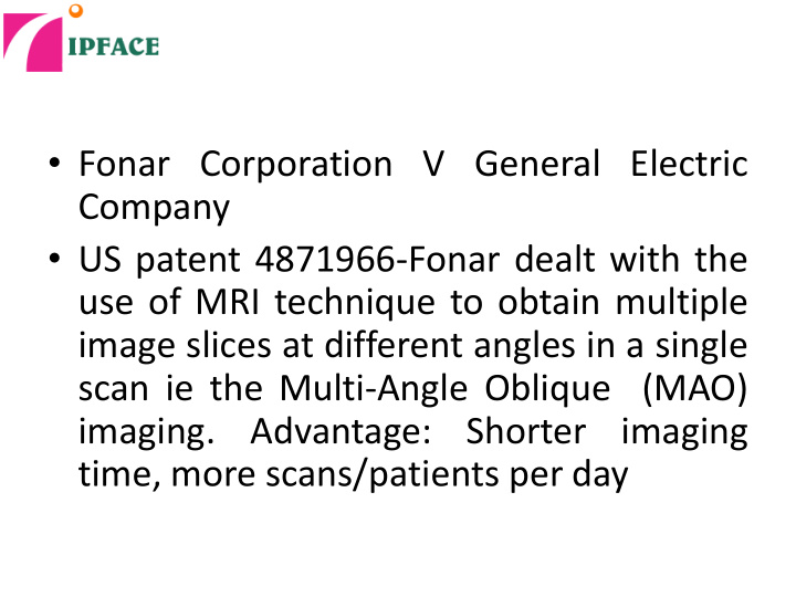 fonar corporation v general electric company us patent