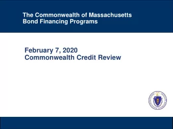 February 7, 2020  Commonwealth Credit Review  Replay Information  Please note that a replay of the