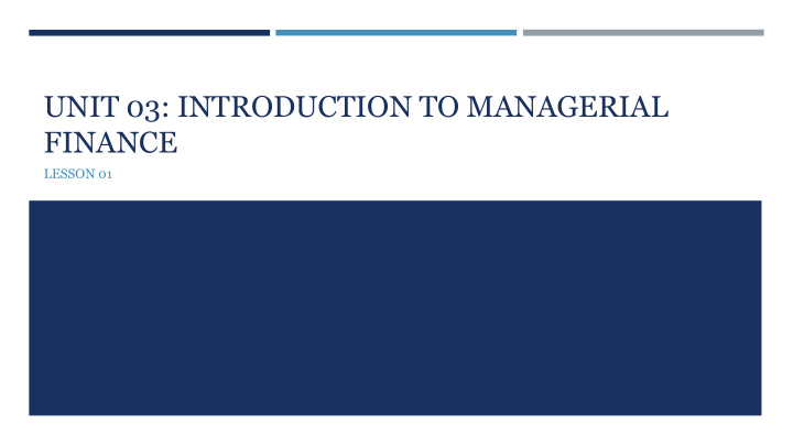 unit 03 introduction to managerial