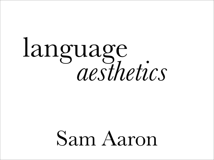 language aesthetics