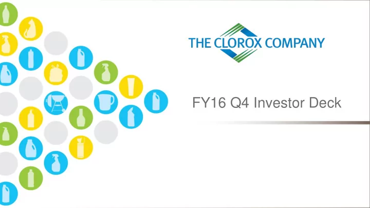fy16 q4 investor deck safe harbor