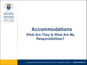 Accommodations  What Are They &amp; What Are My  Responsibilities?  Conflict of Interest