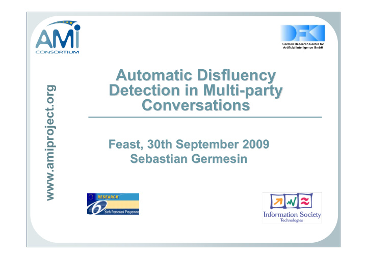 automatic disfluency automatic disfluency detection in