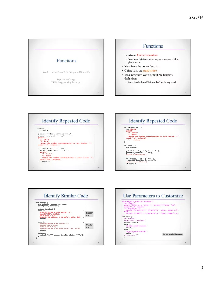 functions