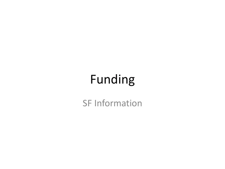 funding
