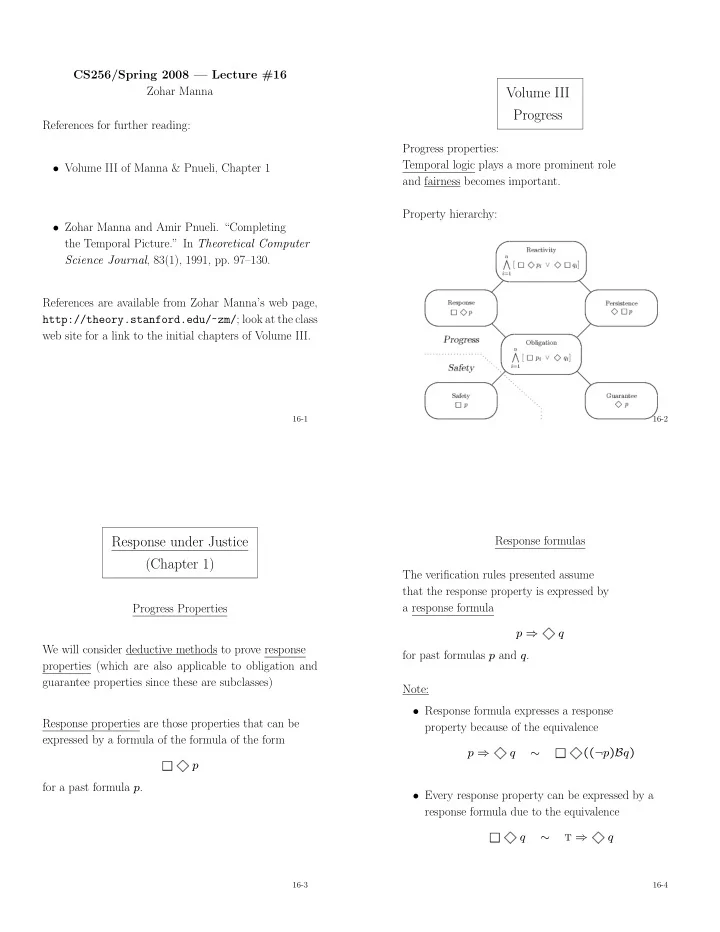volume iii progress
