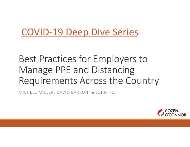covid 19 deep dive series best practices for employers to