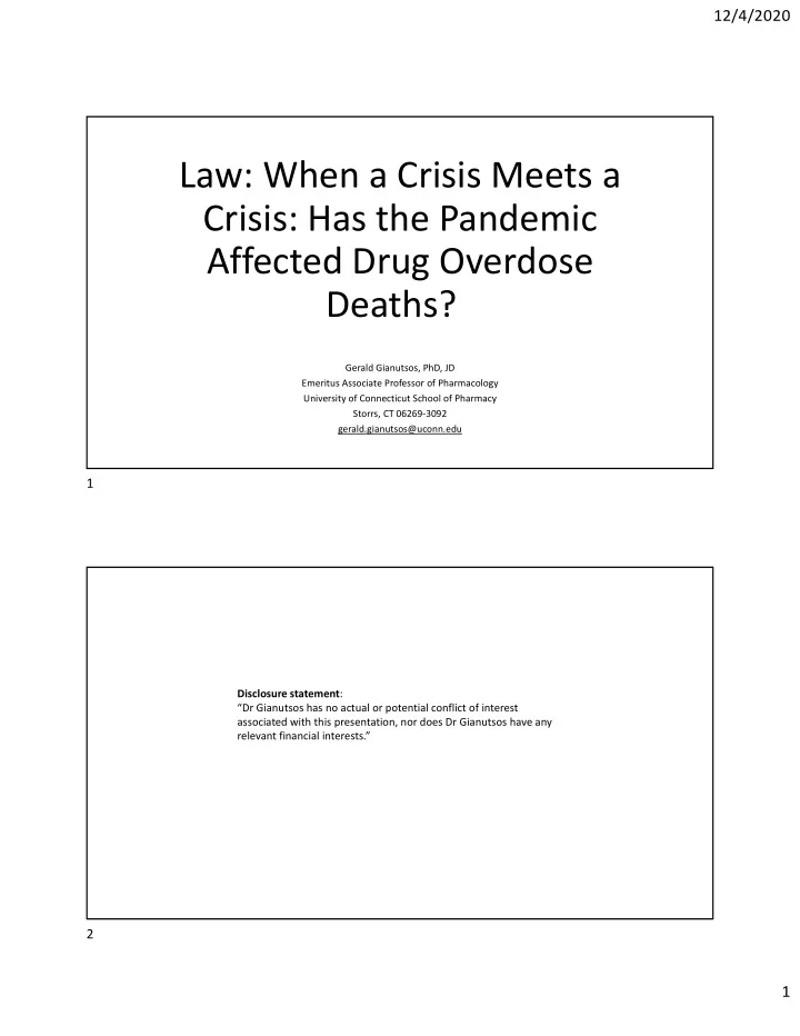 law when a crisis meets a crisis has the pandemic