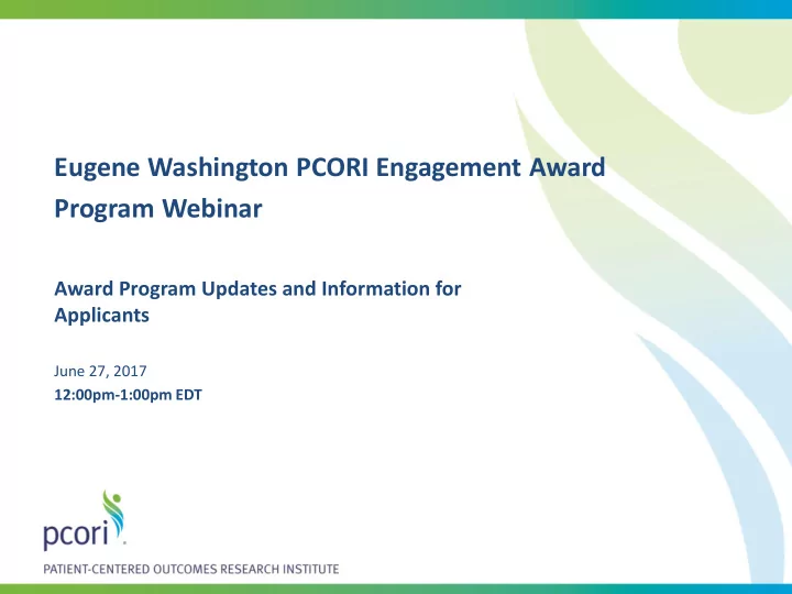 program webinar