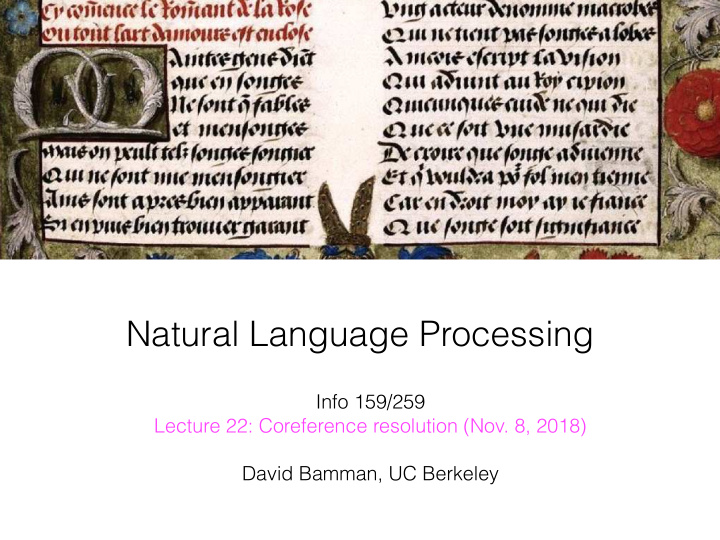 natural language processing