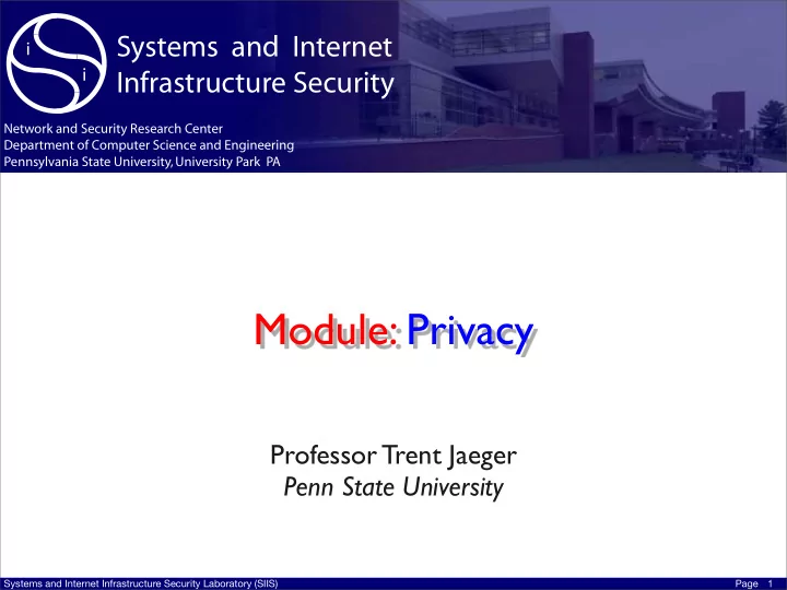module privacy
