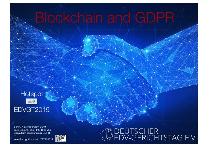 blockchain and gdpr